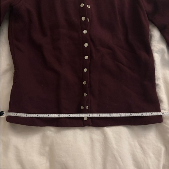 Agnes B. Burgundy Cardigan - Picture 8 of 9